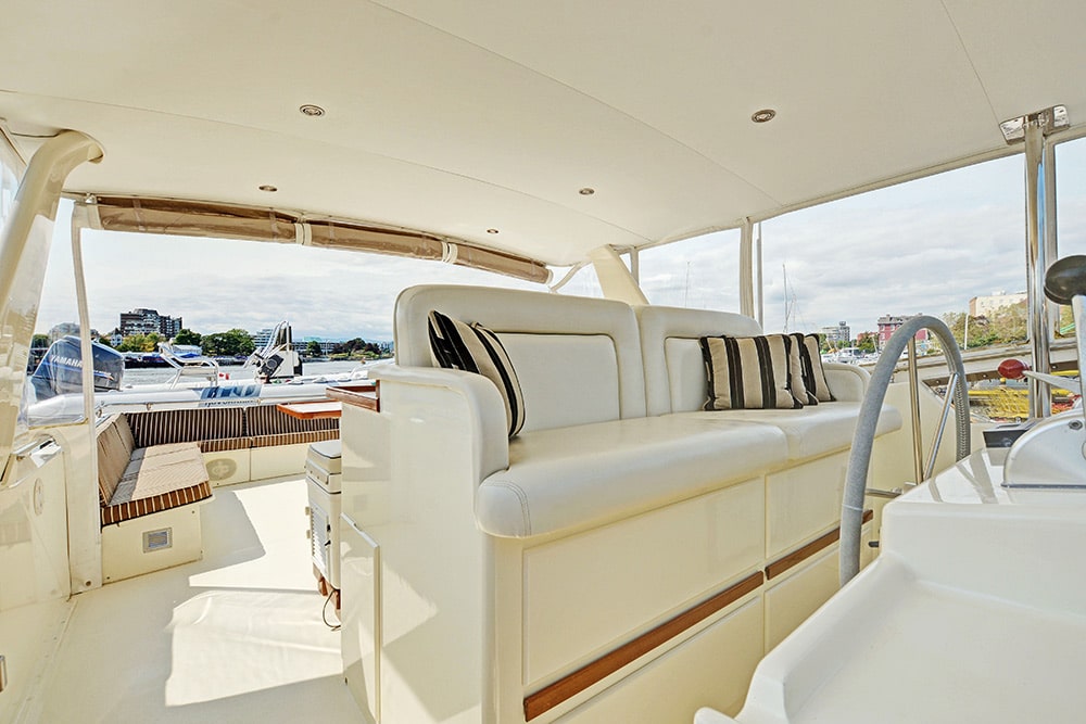 The soft jacuzzi that is available for passengers aboard private yacht rental, Northern Light
